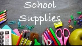Various school supplies